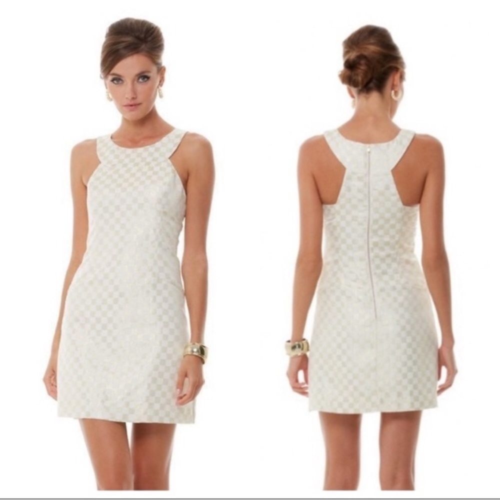 NWT Lilly Pulitzer Jepson Dress / White Square Jacquard / SZ 6